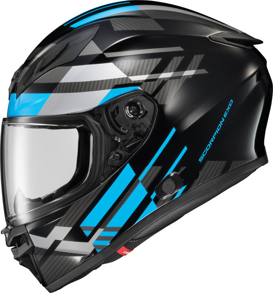 SCORPION EXO Part 75-3240S Exo R430 Full Face Helmet in Paradox Light Blue - SNELL & DOT Certified