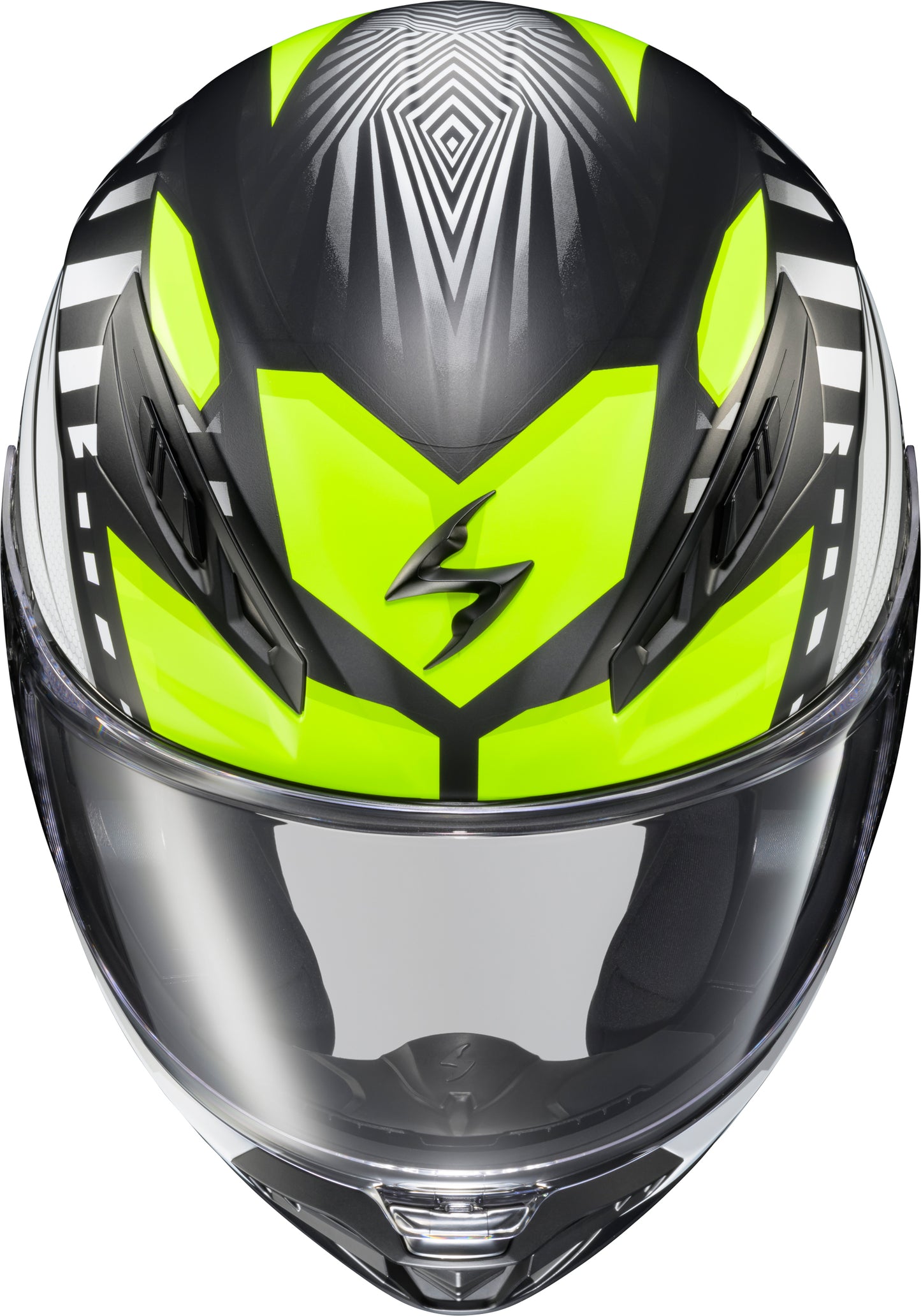 Scorpion EXO R430 Full Face Helmet Head Trip Hi Viz Medium - Lightweight, Snell & DOT Approved Motorcycle Helmet