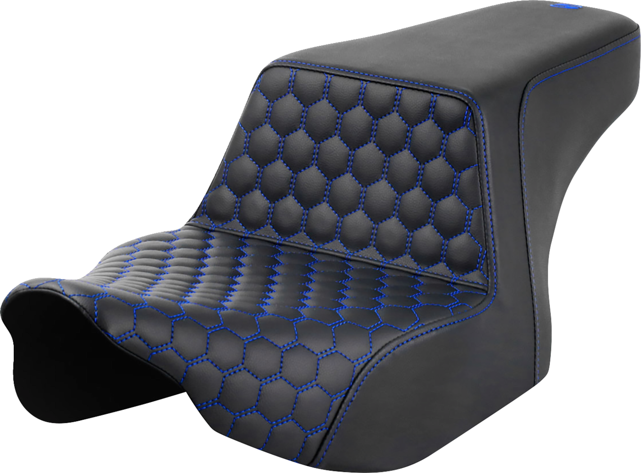 SADDLEMEN Step-Up Front Honeycomb Seat with Blue Stitching for FL 2023-2024 – Model 823-07-17701