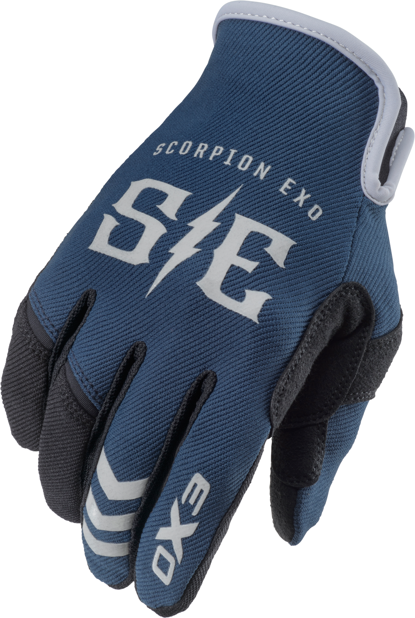 Scorpion EXO Air Stretch Gloves Charge Blue/Grey - Model G44-077