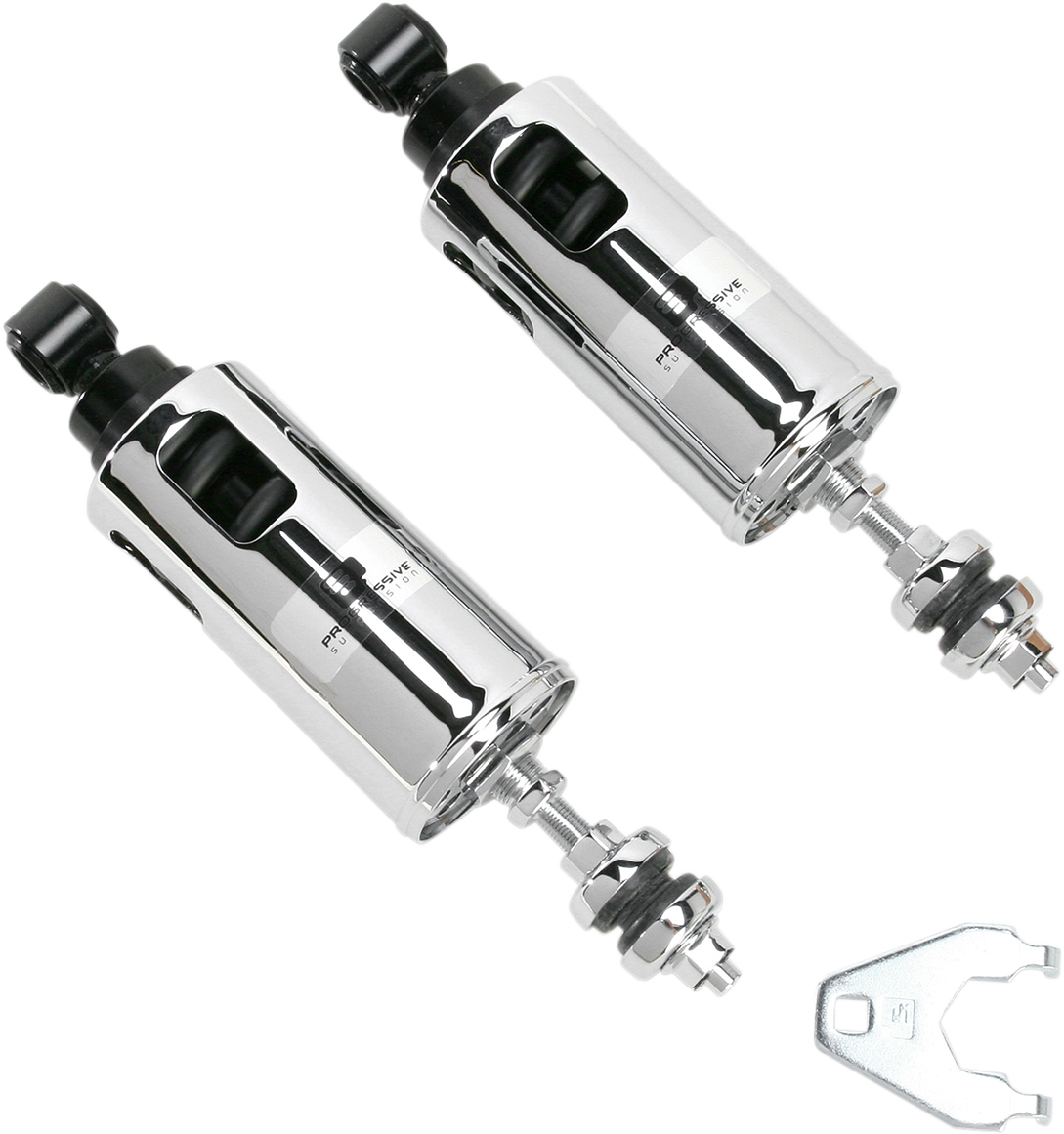 Progressive Suspension 422 Series Adjustable Shocks for Heavy Duty Applications - Chrome - 950 lb/in - Model 422-4037C