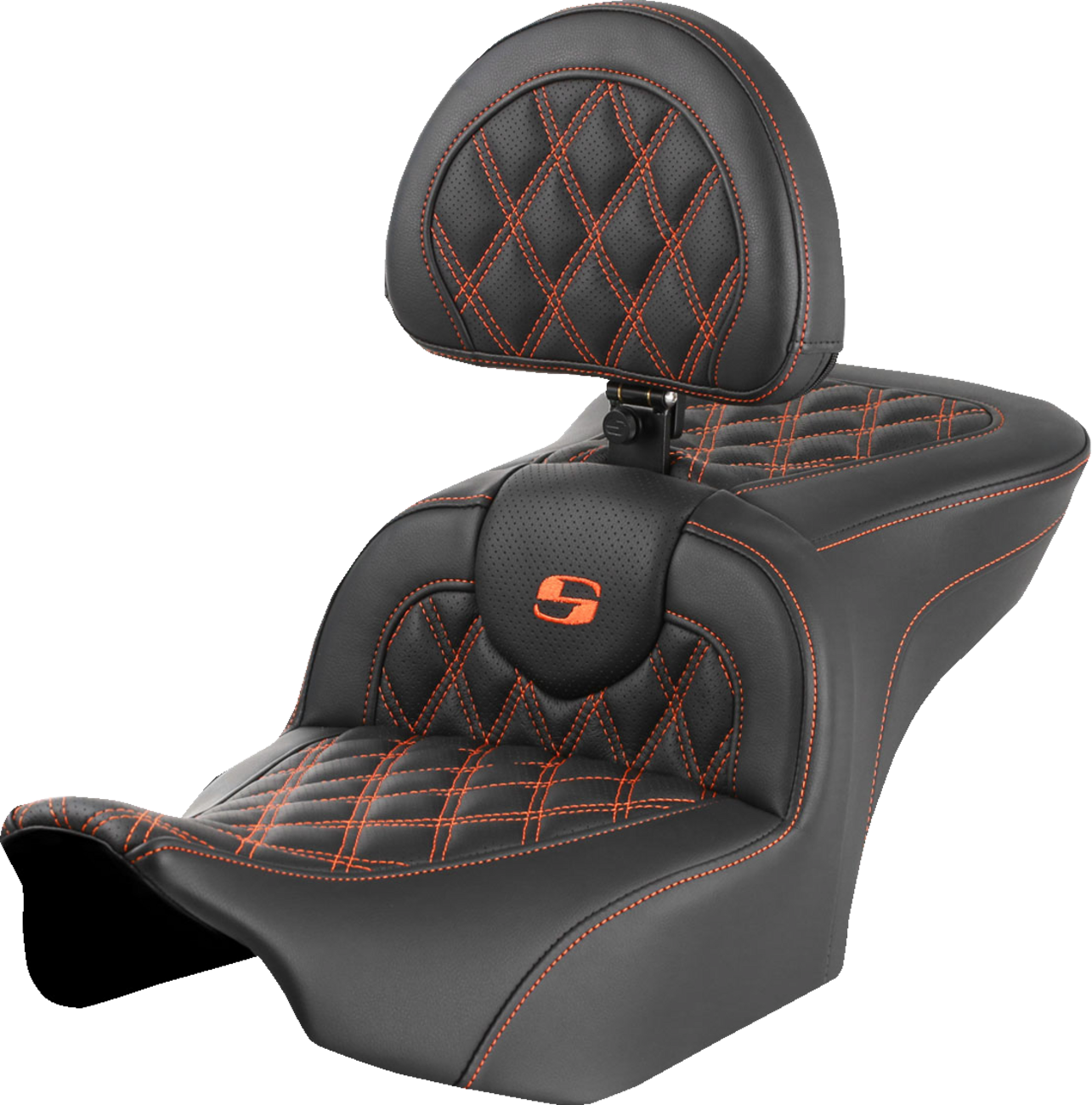SADDLEMEN RoadSofa™ Seat with Backrest for FLTR/FLHX '23-'24 - Model 823-07-182B3