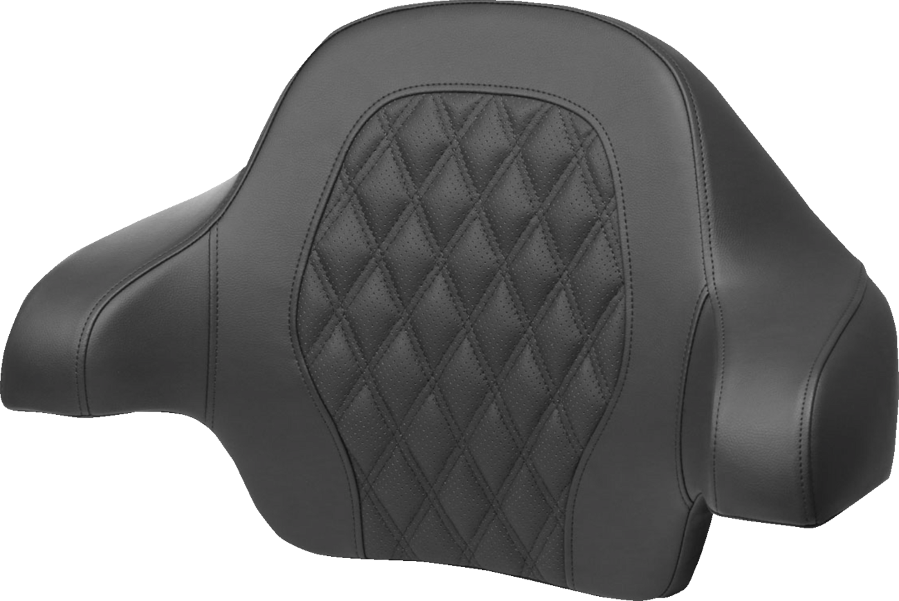 Saddlemmen Tour-Pak Backrest Pad with Lattice Stitch and Blue Accent for Harley FL 2014-2024 - Part 814-07-15001