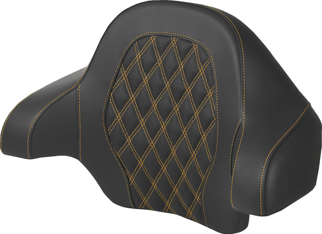 Saddlemem Tour-Pak® Backrest Pad with Lattice and Gold Stitch for Harley FL 2014-2024 – Part Number 814-07-15007