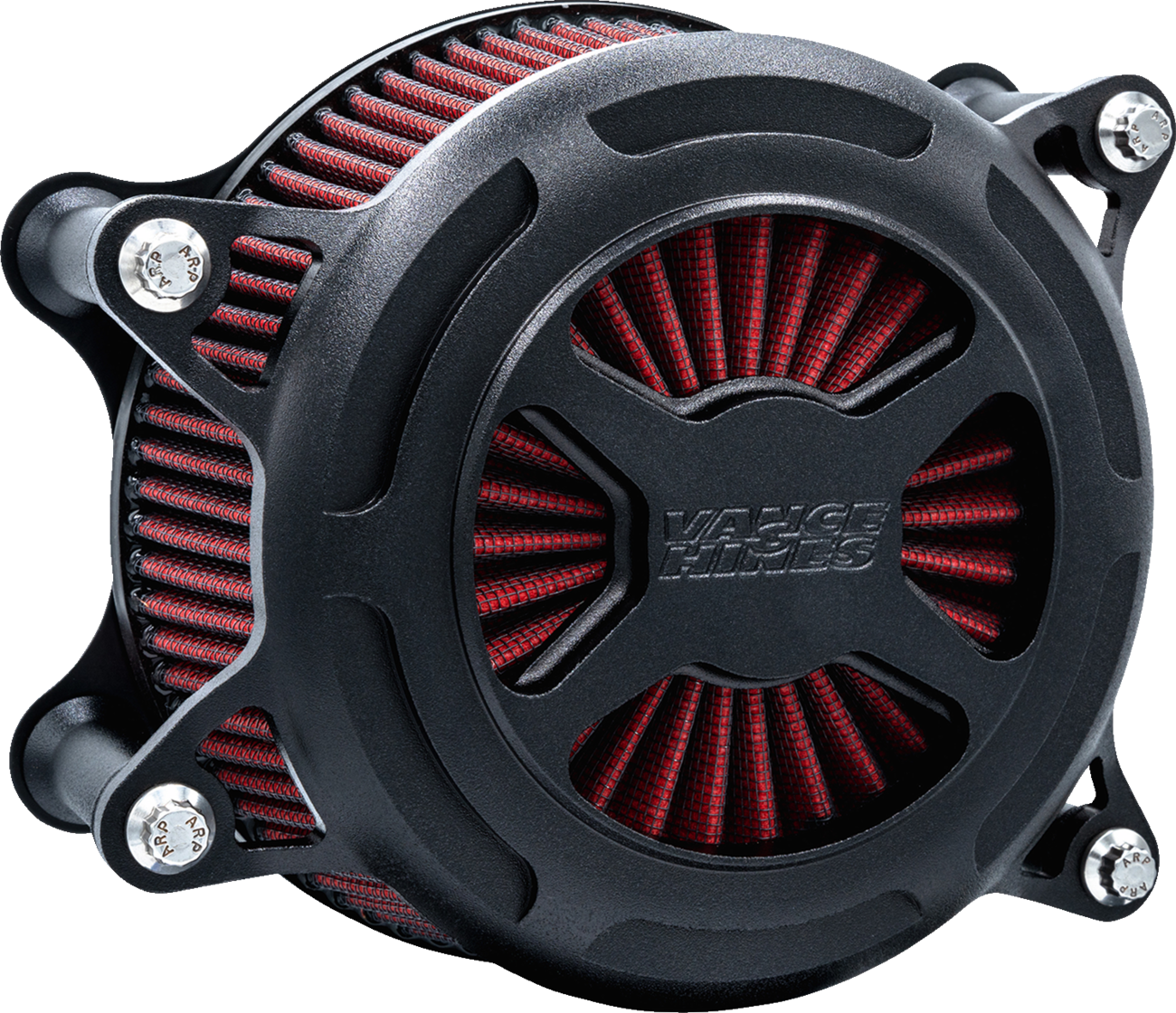 Vance & Hines VO2 X Air Intake Kit - Black Wrinkle (Part 41101) for Harley Touring and Softail Models