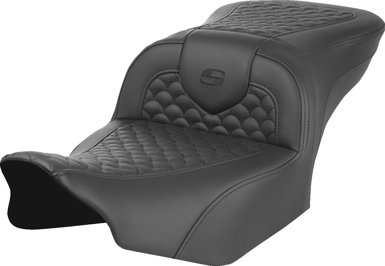 SADDLEMEN Roadsofa™ Seat with Dragon Scale Stitch for FLTR/FLHX '23-'25 – Part 823-07-20800