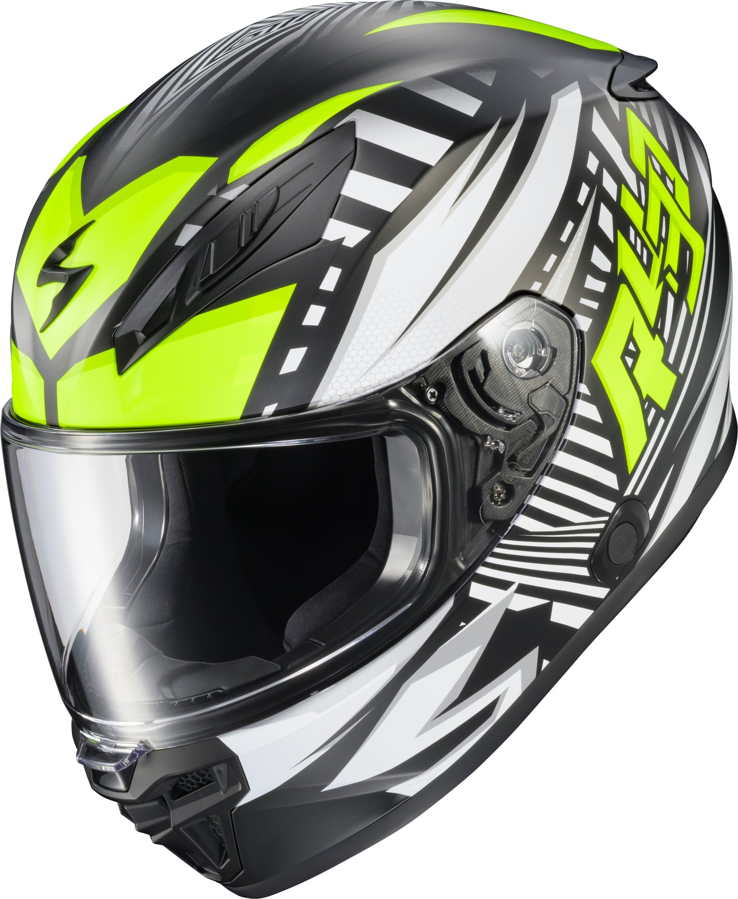 Scorpion EXO R430 Full Face Helmet Head Trip Hi Viz Medium - Lightweight, Snell & DOT Approved Motorcycle Helmet
