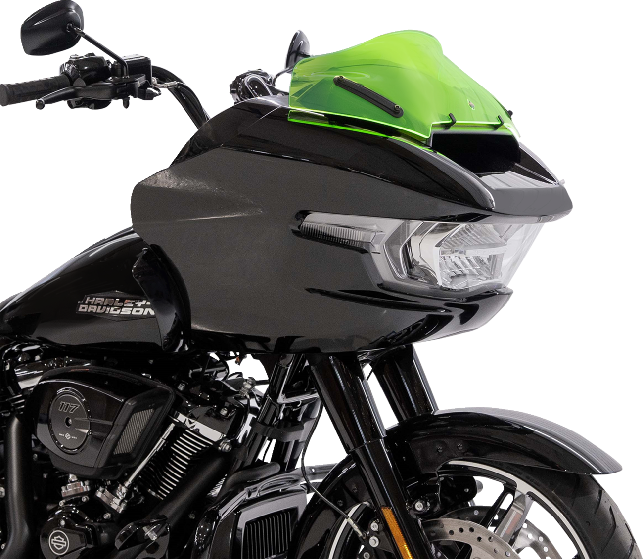 KLOCK WERKS Kolor Flare™ Sport Windshield - 8" - Green Ice KWW-01-0753