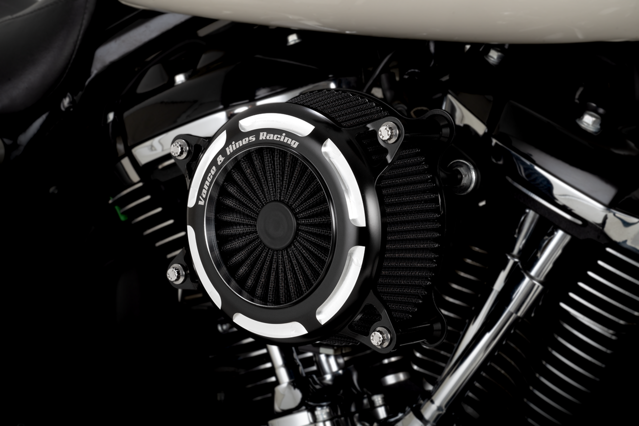 Vance & Hines V02 Onyx Air Intake Kit - Black Contrast (Part #41119)