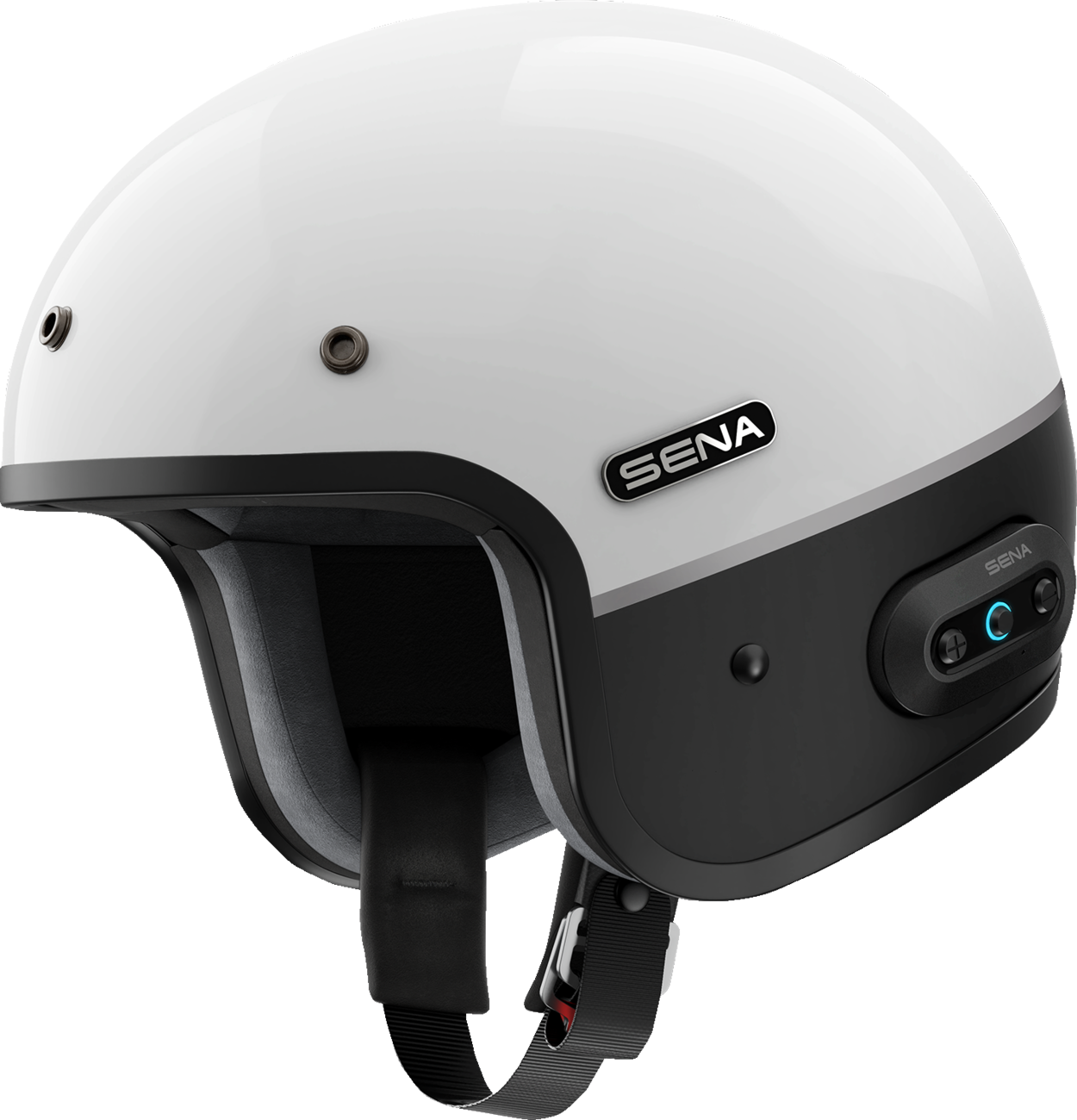 SENA Surge Mesh Helmet - Gloss White Large SURGE-GWMB00L3 with Built-in Communication System