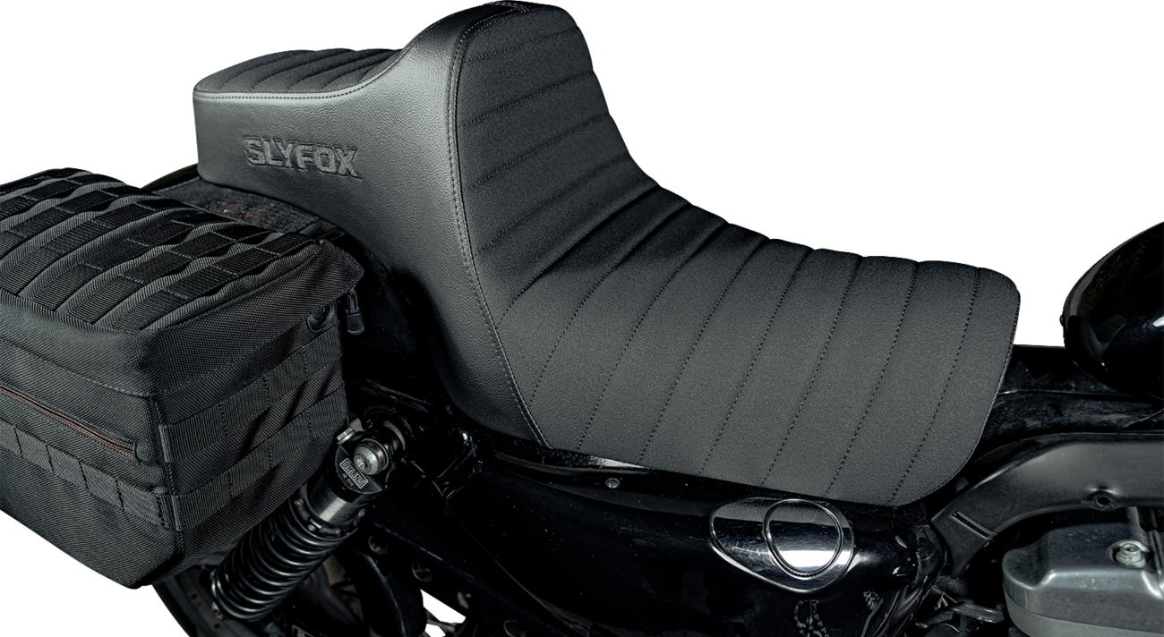 SLYFOX High Noon Seat - Vinyl with Classic Stitch and Black Logo - Black Stitch - XL (2004-2022) | Part Number 4709A-SlyFox