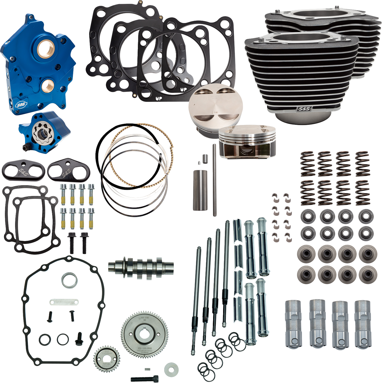 S&S CYCLE Power Pack - 4.500" Stroke - Oil Cooled - Black w/Highlights - M8 310-1104C