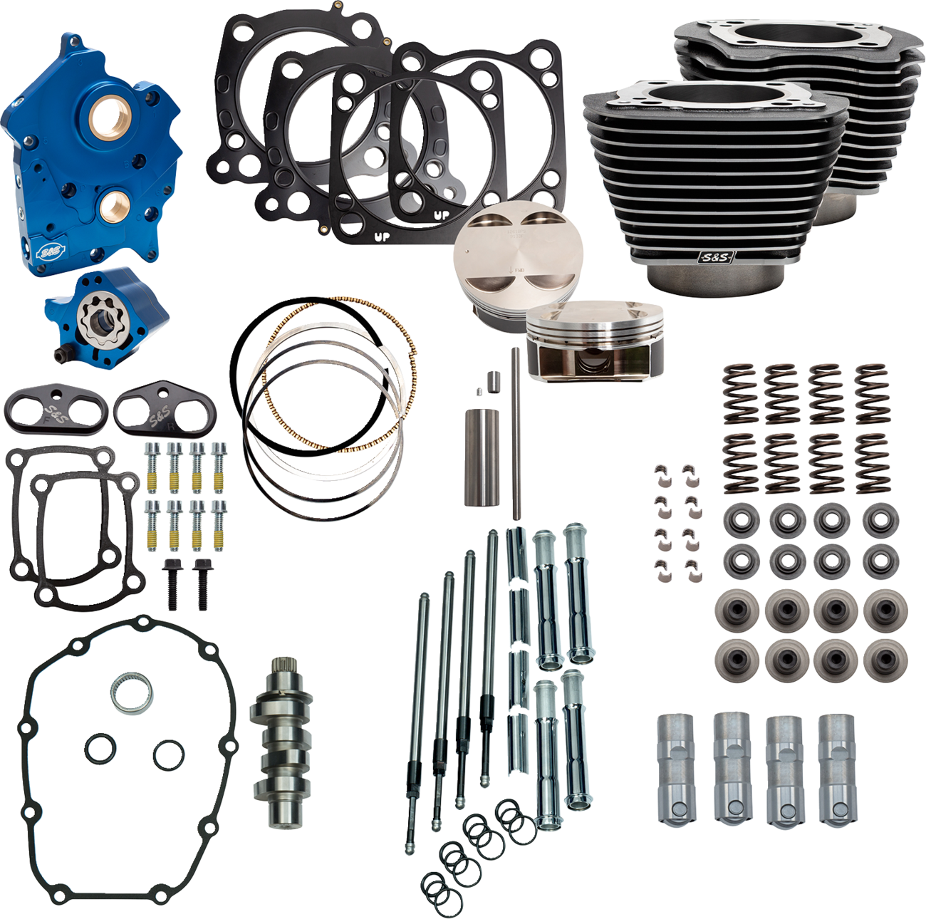 S&S CYCLE Power Pack - 4.500" Stroke - Water Cooled - Black Granite w/Highlights - M8 310-1107C