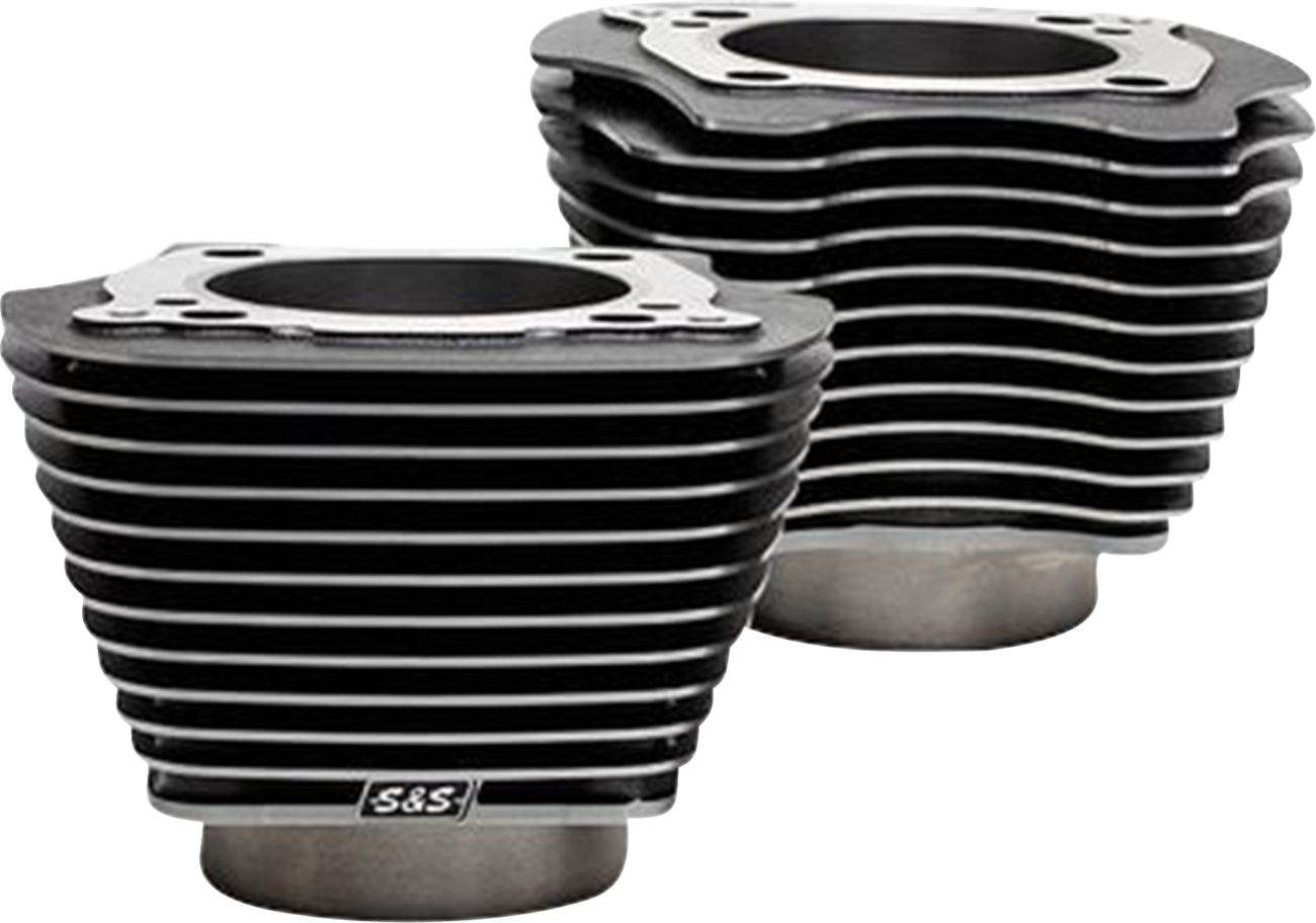 S&S CYCLE 910-0739A 4.25 Inch Bore Cylinder Set - Unhoned Black Granite with Highlights for M8 Engines