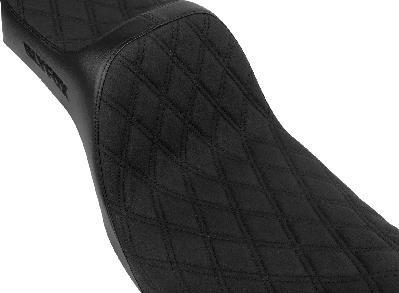 SLYFOX High Noon Seat - Double Diamond Black Logo with Black Stitch for FXD/FLD 2006-2017 | Part 4694C-SlyFox
