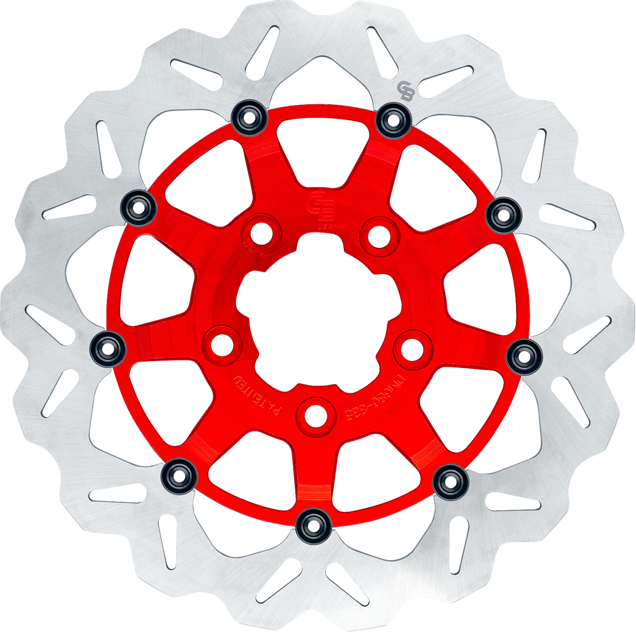 GBRAKES Wave® Brake Rotor - Front - 13" - Red GBDU032
