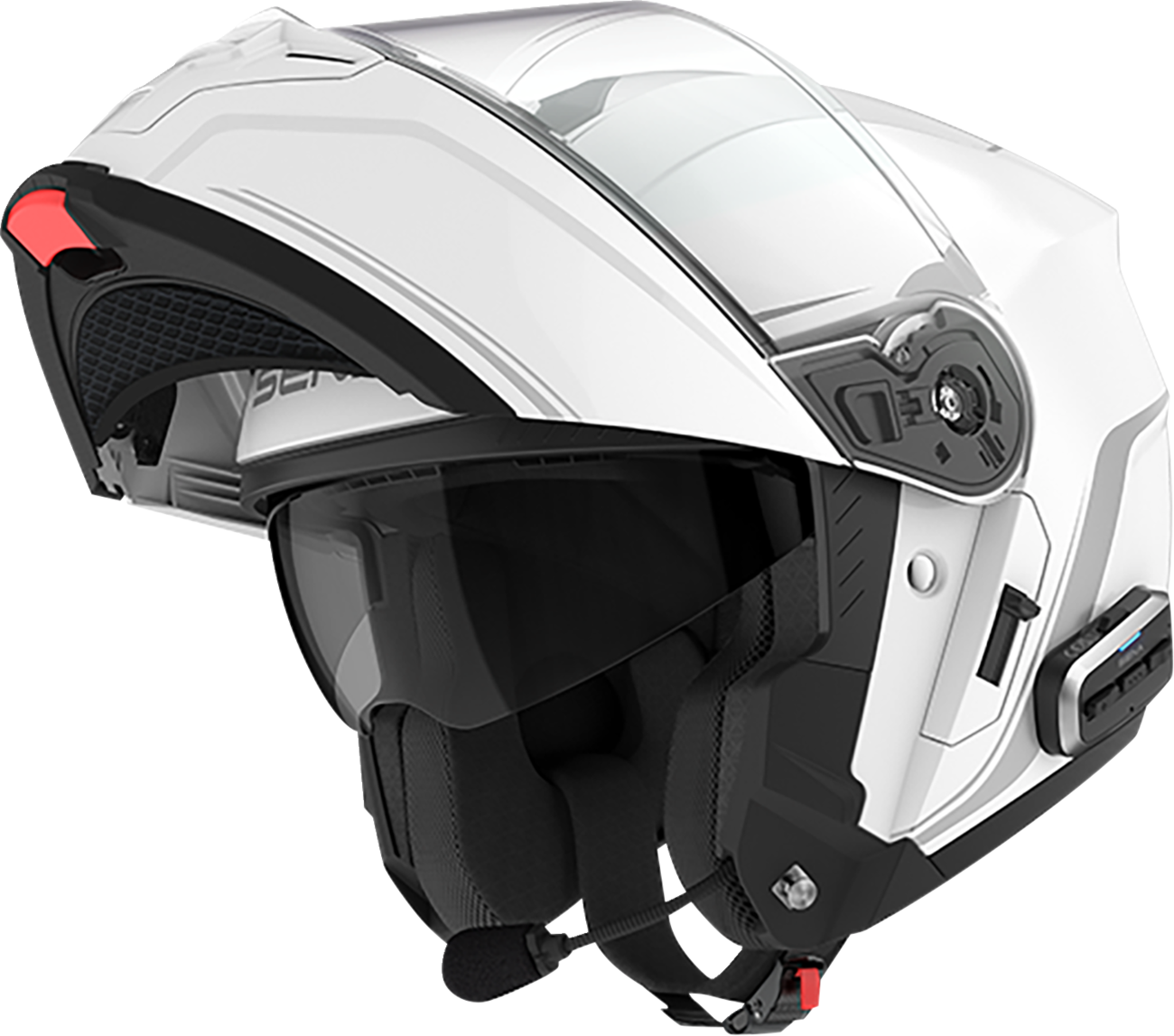 SENA Outrush 2 Mesh Modular Helmet - Gloss White - Medium (Part #OUTRUSH2-GW00M1)