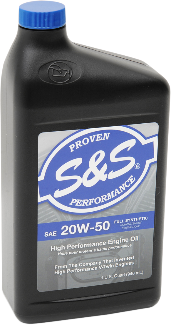 S&S CYCLE Synthetic Oil 20W-50 Part 153755 – 1 Quart for Large Displacement Air-Cooled Engines