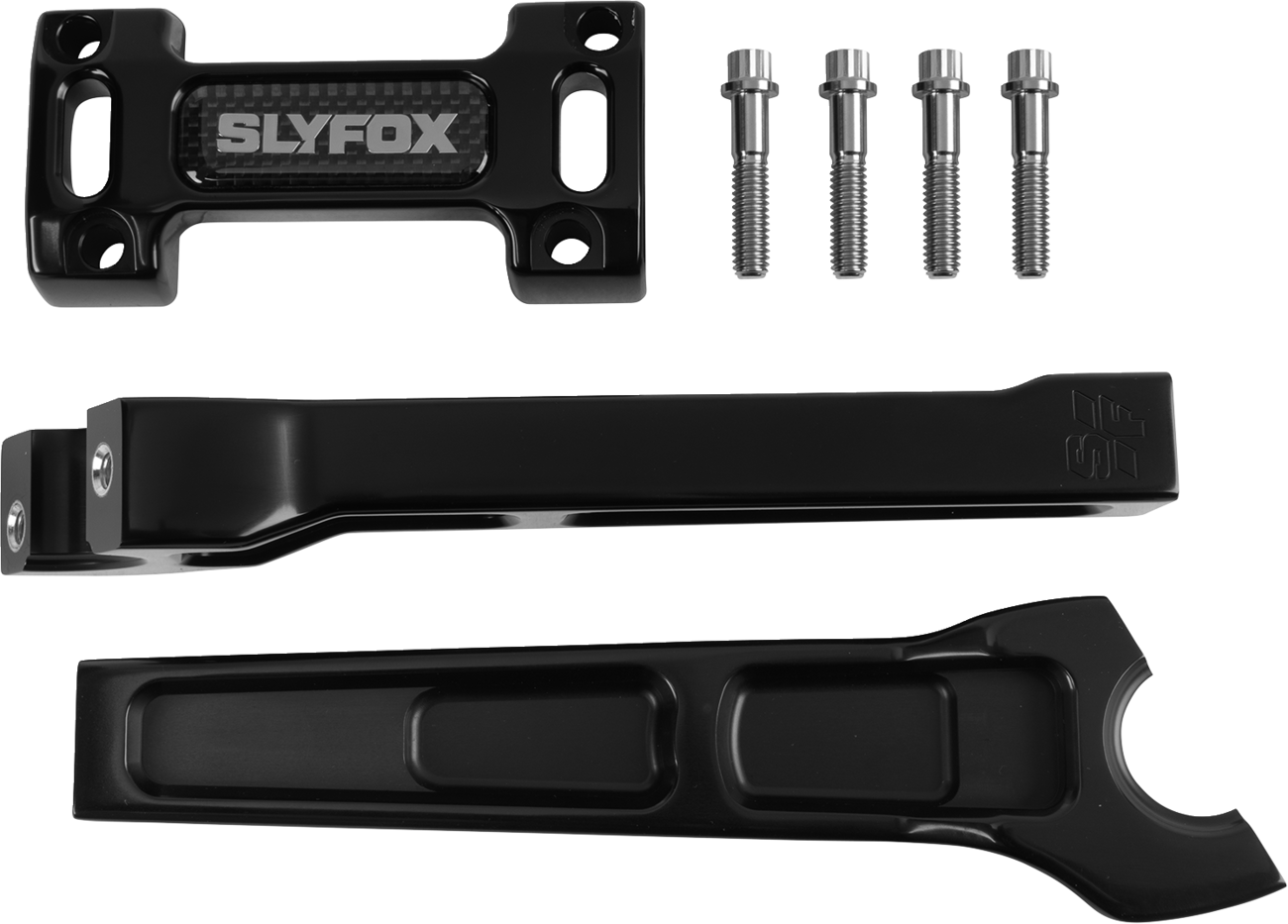 SLYFOX Handlebar Riser Kit - Straight, 8-Inch Rise, 1-1/8 Inch Clamping, Black SF-1003-08-B