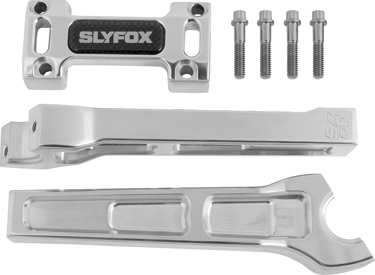 SLYFOX Handlebar Riser Kit - Straight, 8-Inch Rise, 1-1/8" Clamping, Part Number SF-1003-08-R