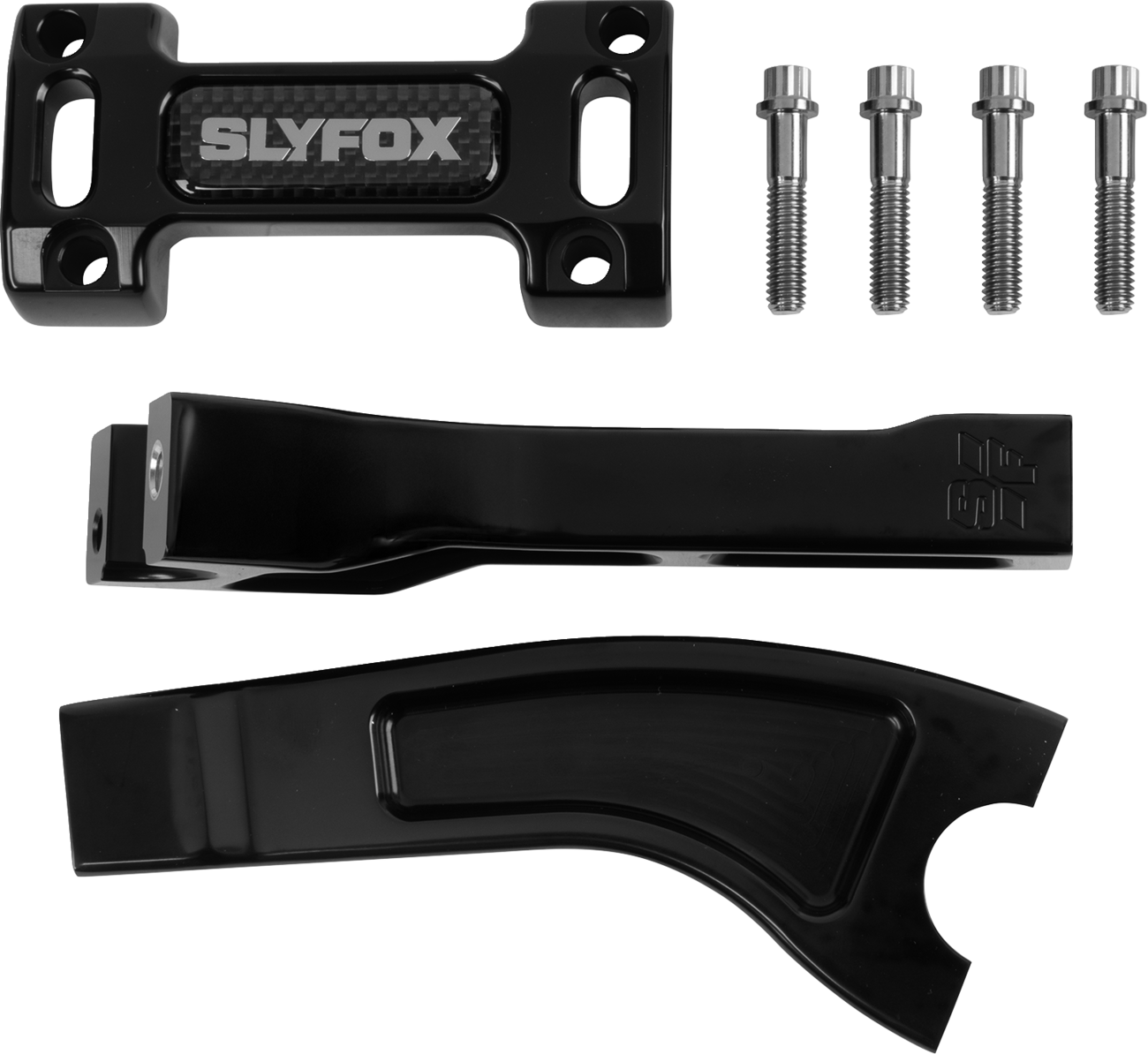SLYFOX Handlebar Riser Kit - Pullback, 6-Inch Rise, 1-1/8" Clamping, Black - Part Number SF-1004-06-B