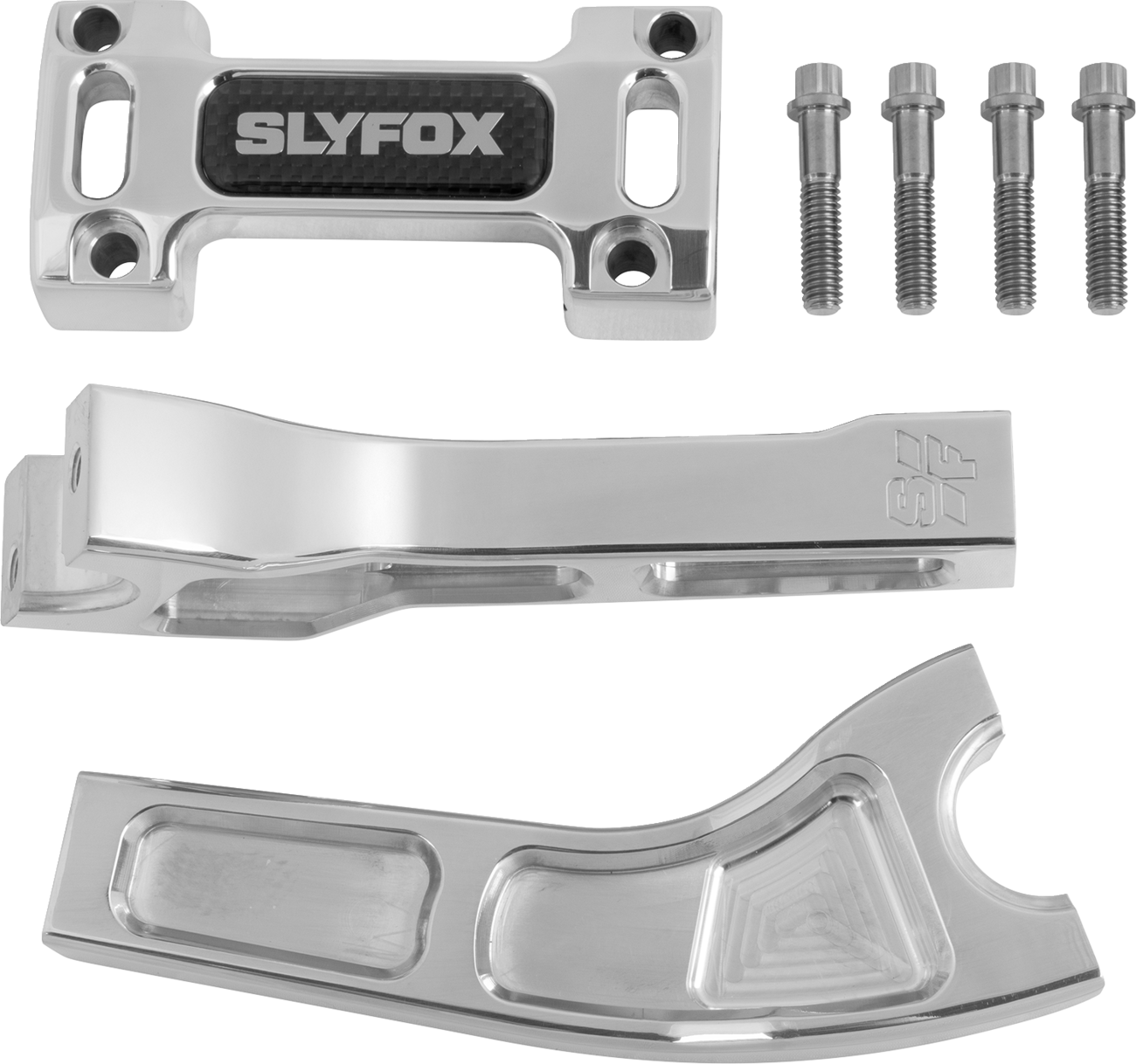 SLYFOX Handlebar Riser Kit SF-1004-06-R - 6 inch Rise with Pullback for 1-1/8 inch Clamps, Made in USA