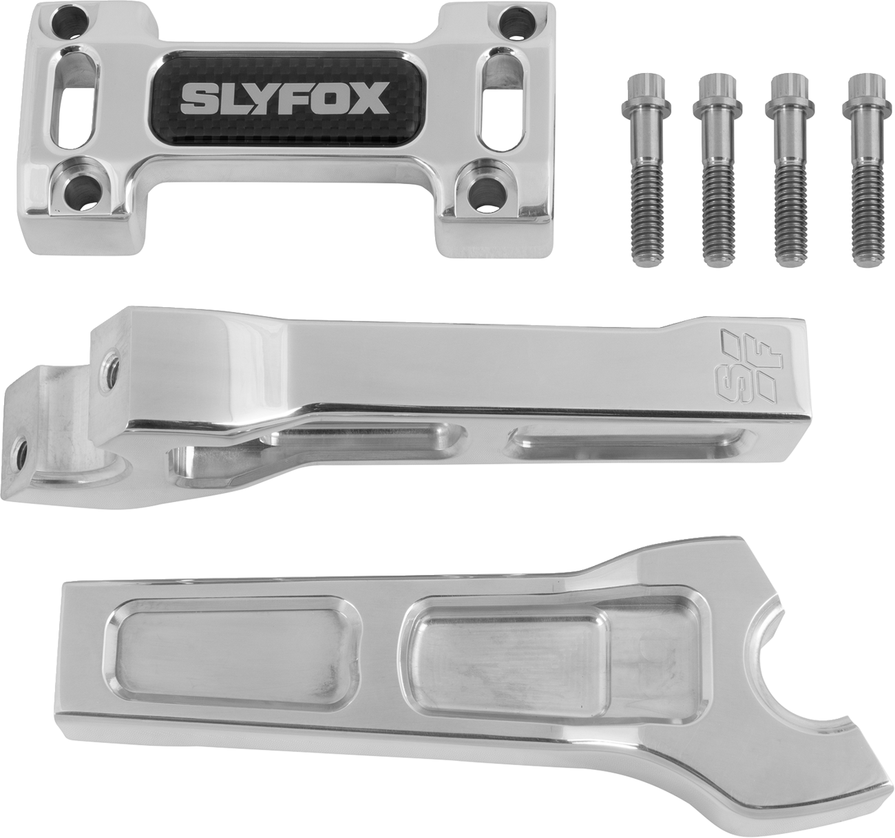 SLYFOX Handlebar Riser Kit - Straight, 6-inch Rise, 1-inch Clamp, Part Number SF-1001-06-R