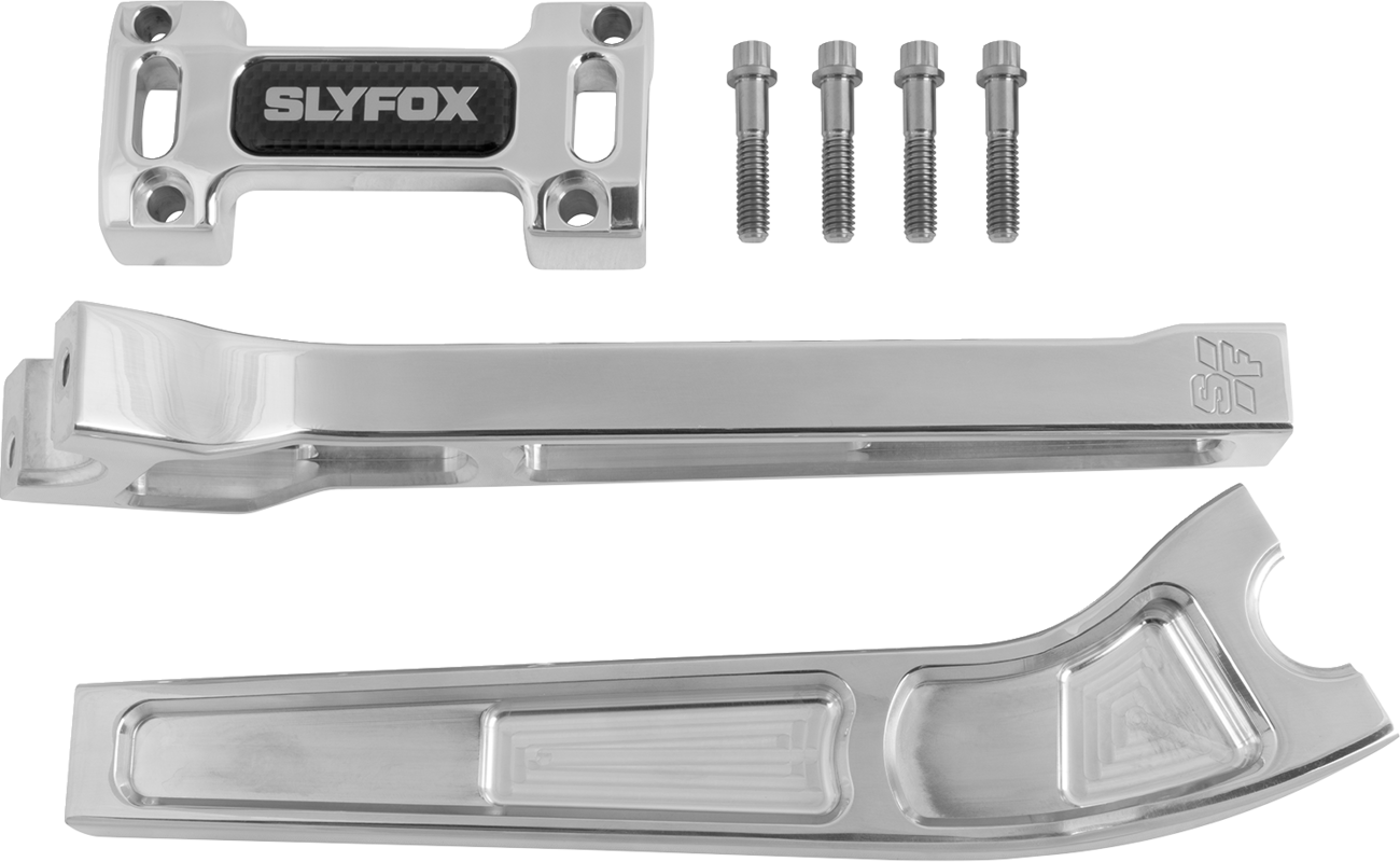 SLYFOX Handlebar Riser Kit - 10 Inch Rise, 1 Inch Clamping, Raw Finish | Part Number SF-1002-10-R