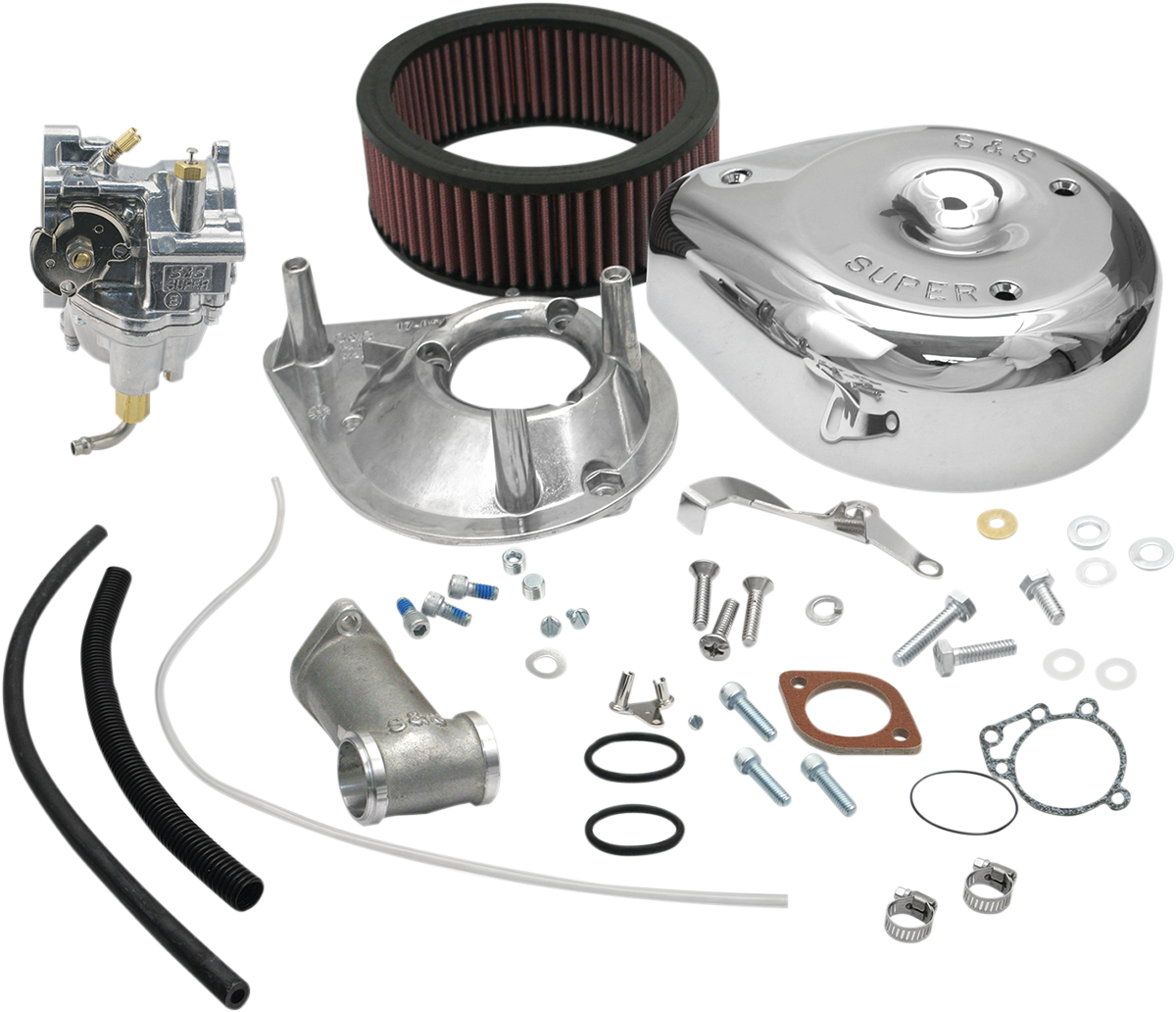 S&S CYCLE Super E Carburetor Kit with Manifold for Panhead Engines (Part #11-0401)