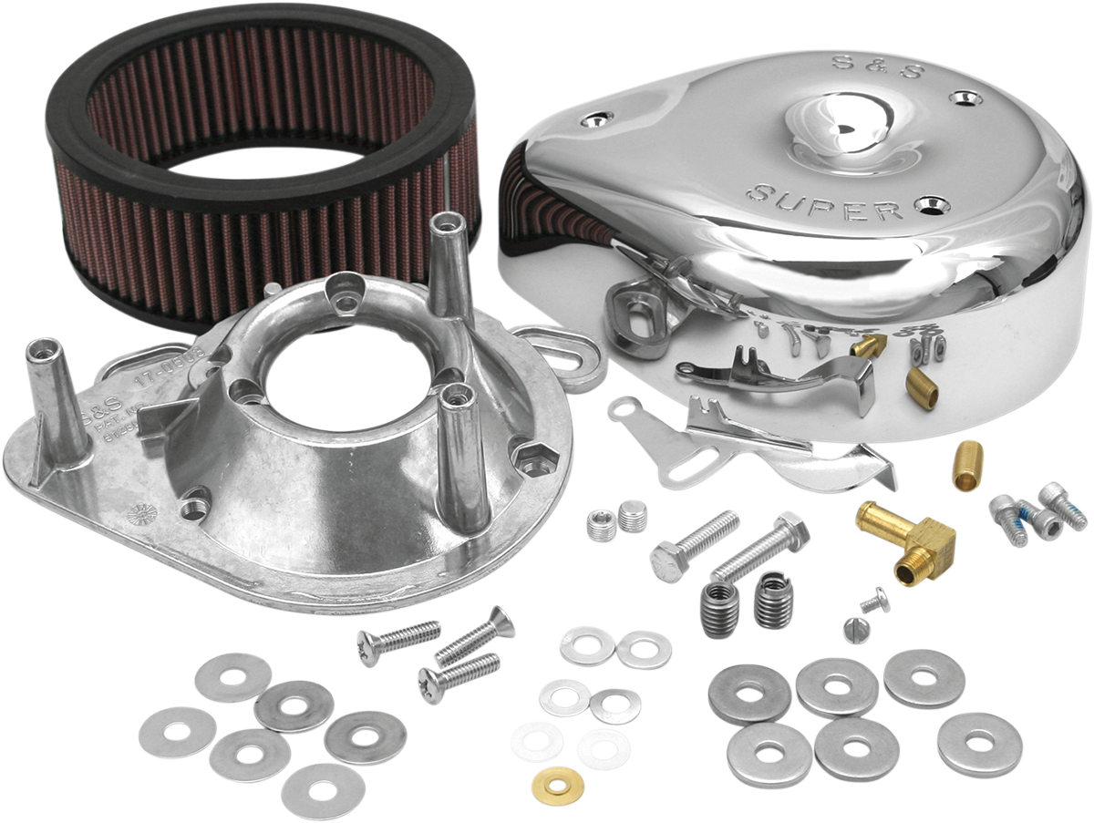 S&S Cycle Teardrop Air Cleaner Kit - Chrome (Part #17-0399)