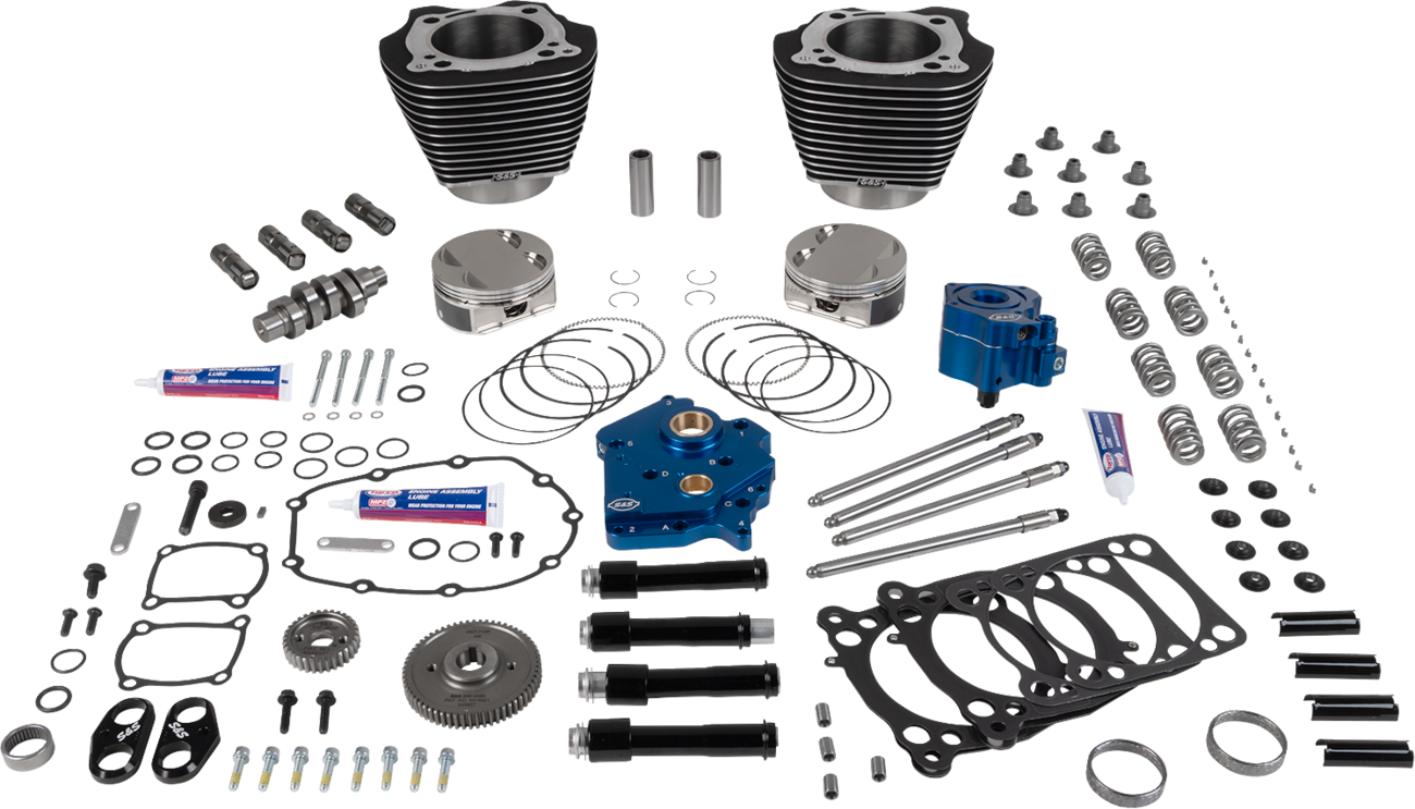S&S Cycle 129" Power Package HPT496 for 107" M8 Engines with Gear Drive and Oil Cooled System
