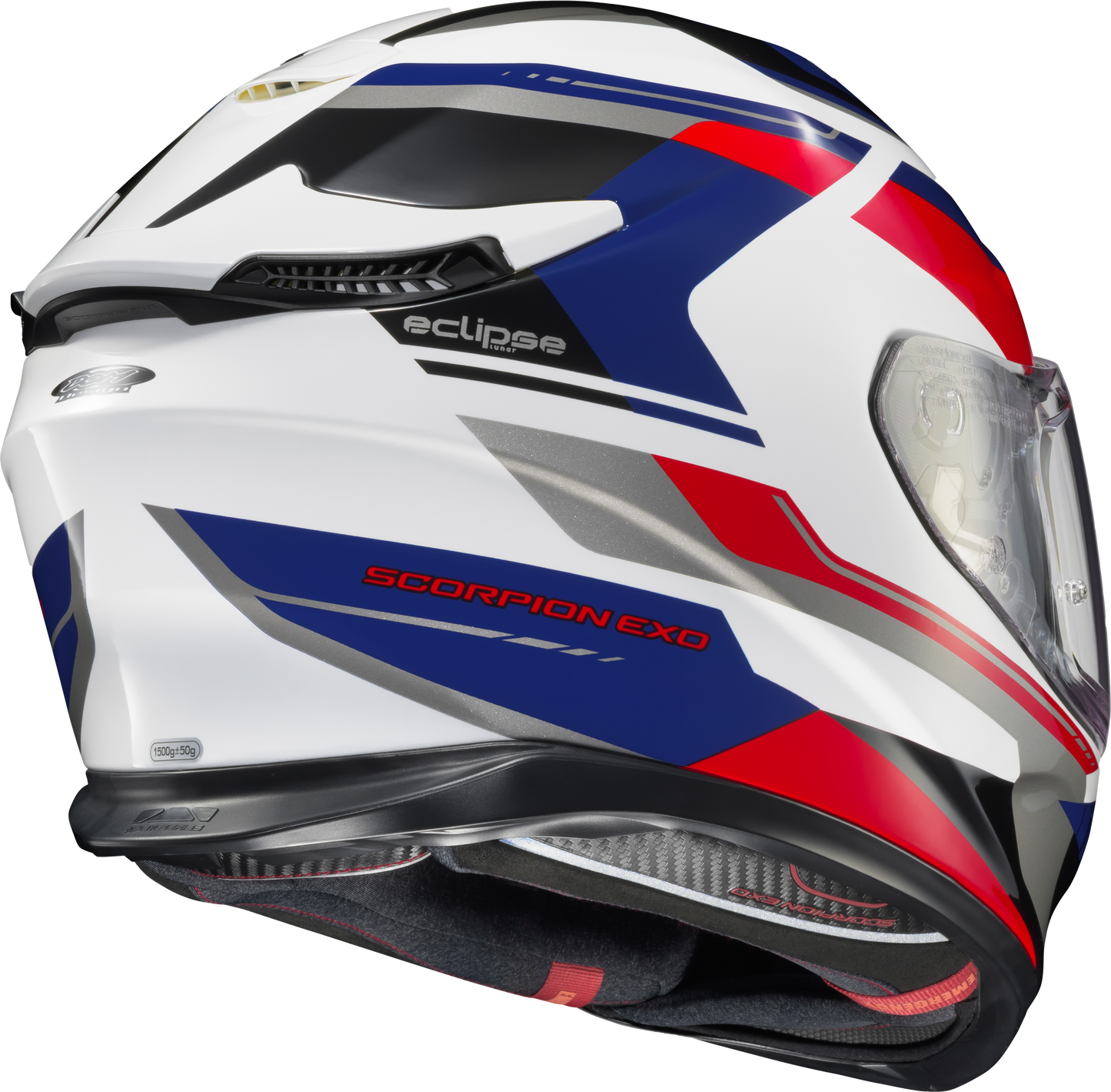 Scorpion EXO ECL-1107 Exo Eclipse Full Face Helmet Lunar White/Red/Blue