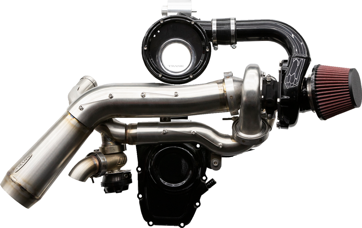 Trask Tornado Turbo Kit Stage 2 Stainless with Black Aluminum for Gen 1 M8, TM-7610