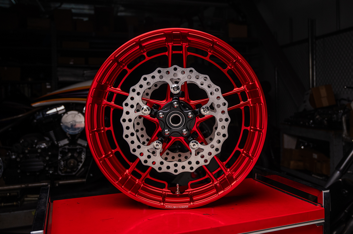Arlen Ness Flatline Front Rim, Red, 21 x 3.5 in, Part Number 330-056