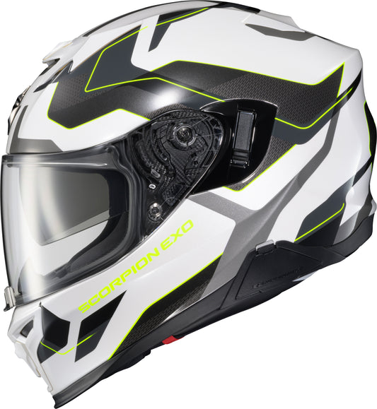 ScorpionEXO Exo T520 Full Face Helmet Zuse White/Hi Viz XL by SCORPION EXO - Part T52-1236