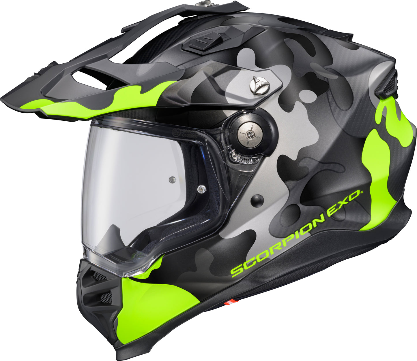 ScorpionEXO XT9000 Carbon Full Face Helmet with Gilley Hi Vis and Grey Finish