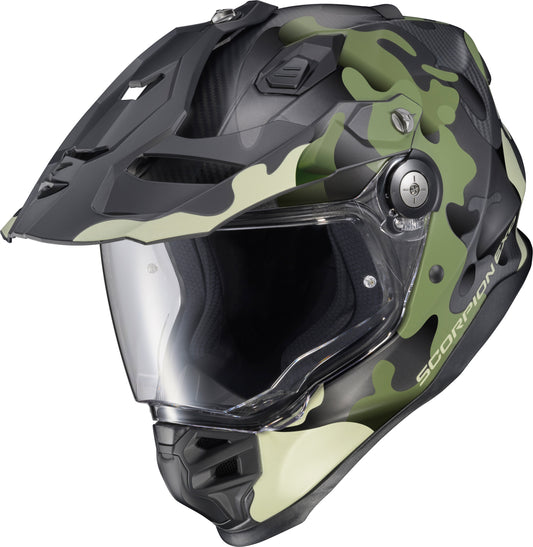 ScorpionEXO XT9000 Carbon Full Face Helmet Gilley Green Large * All-Road, All-Weather Adventure Helmet