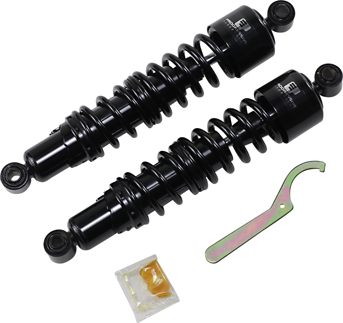 Progressive Suspension 412 Series Shock - 14-Inch Standard Black for Harley FXD 412-4085B