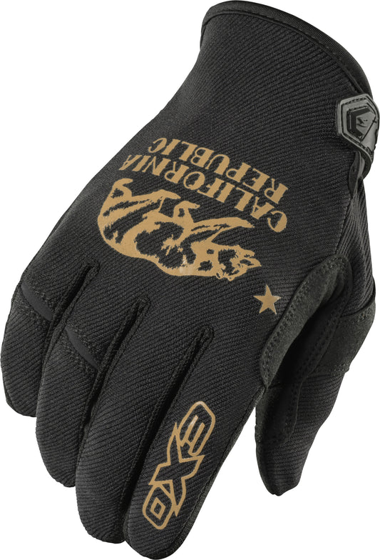 Scorpion EXO Moto-Flex Gloves G48-084 in Golden State Blue/Gold, Medium