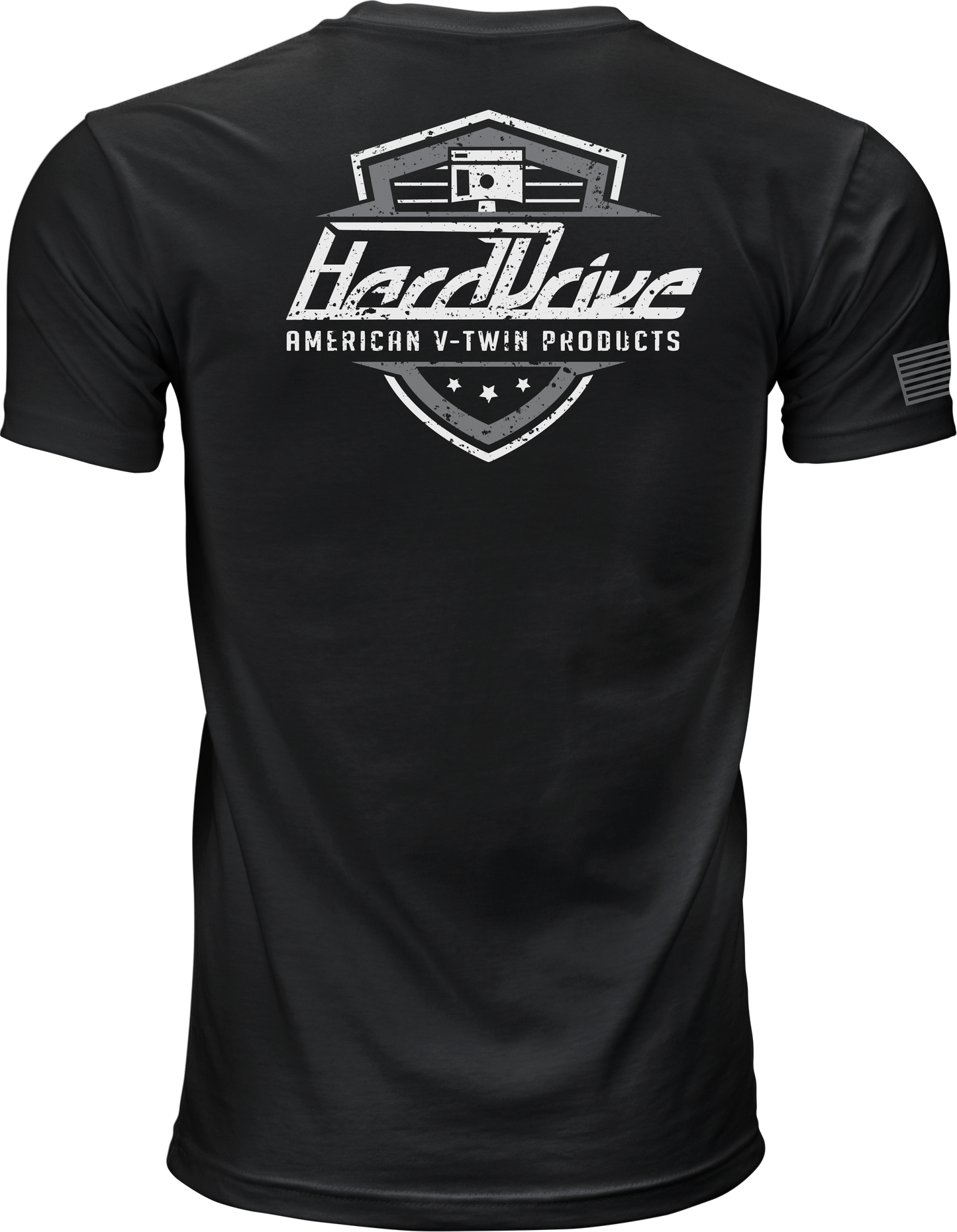 HARDDRIVE Harddrive Shield Tee Black/White 3X - Premium Fit Cotton-Poly T-Shirt