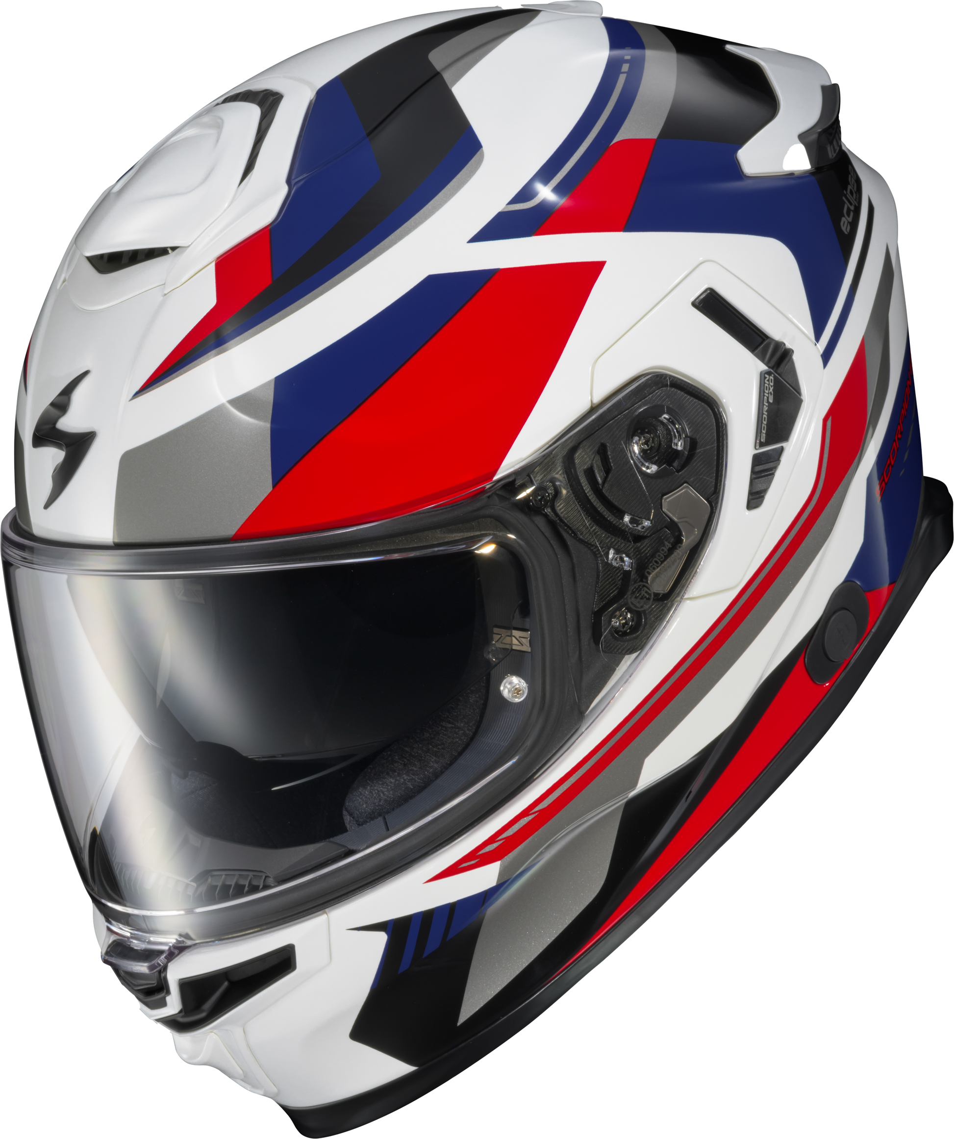 Scorpion EXO ECL-1103 Exo Eclipse Full Face Helmet Lunar White/Red/Blue