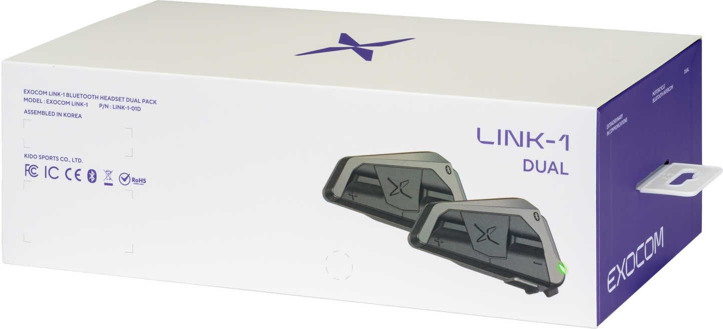 Scorpion EXO EC-LINK1-D Exocom Link 1 Bluetooth Communicator Dual Pack
