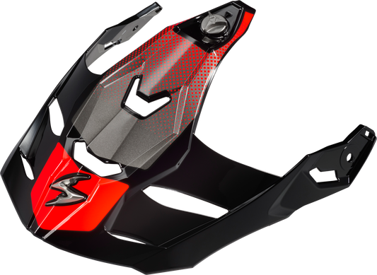 ScorpionEXO XT9000 Carbon Peak Visor Set Trailhead Red * All-Road Motorcycle Helmet with Advanced Aerodynamics and Custom Fit