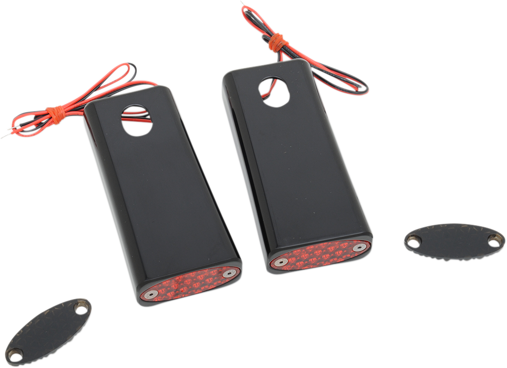 PRO-ONE PERF.MFG. Strut LED Marker Light - Black/Red (Part #909108BR)