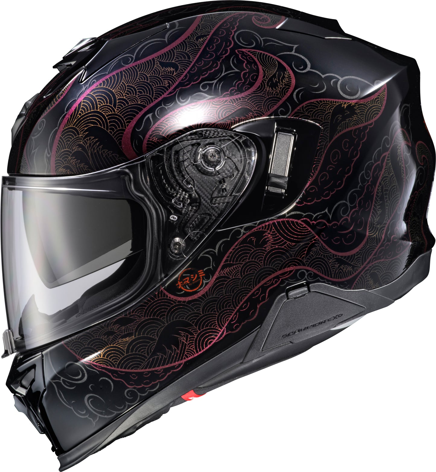 Scorpion EXO Exo T520 Helmet Nama Shimi Black and Chameleon 2X - DOT and ECE Certified Motorcycle Helmet