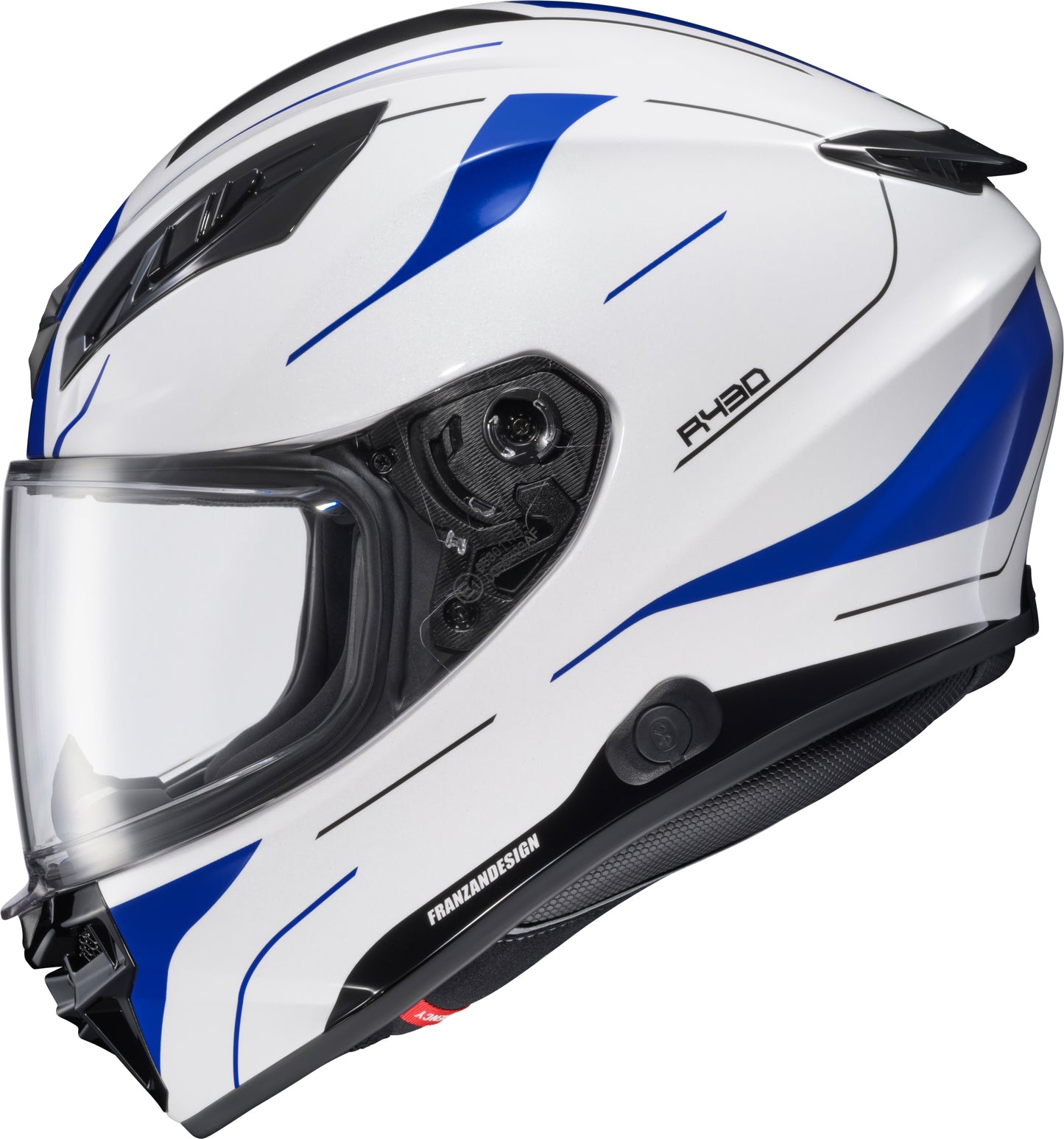 Scorpion EXO Exo R430 Full Face Helmet - Cutlass White/Blue, Snell and DOT Certified