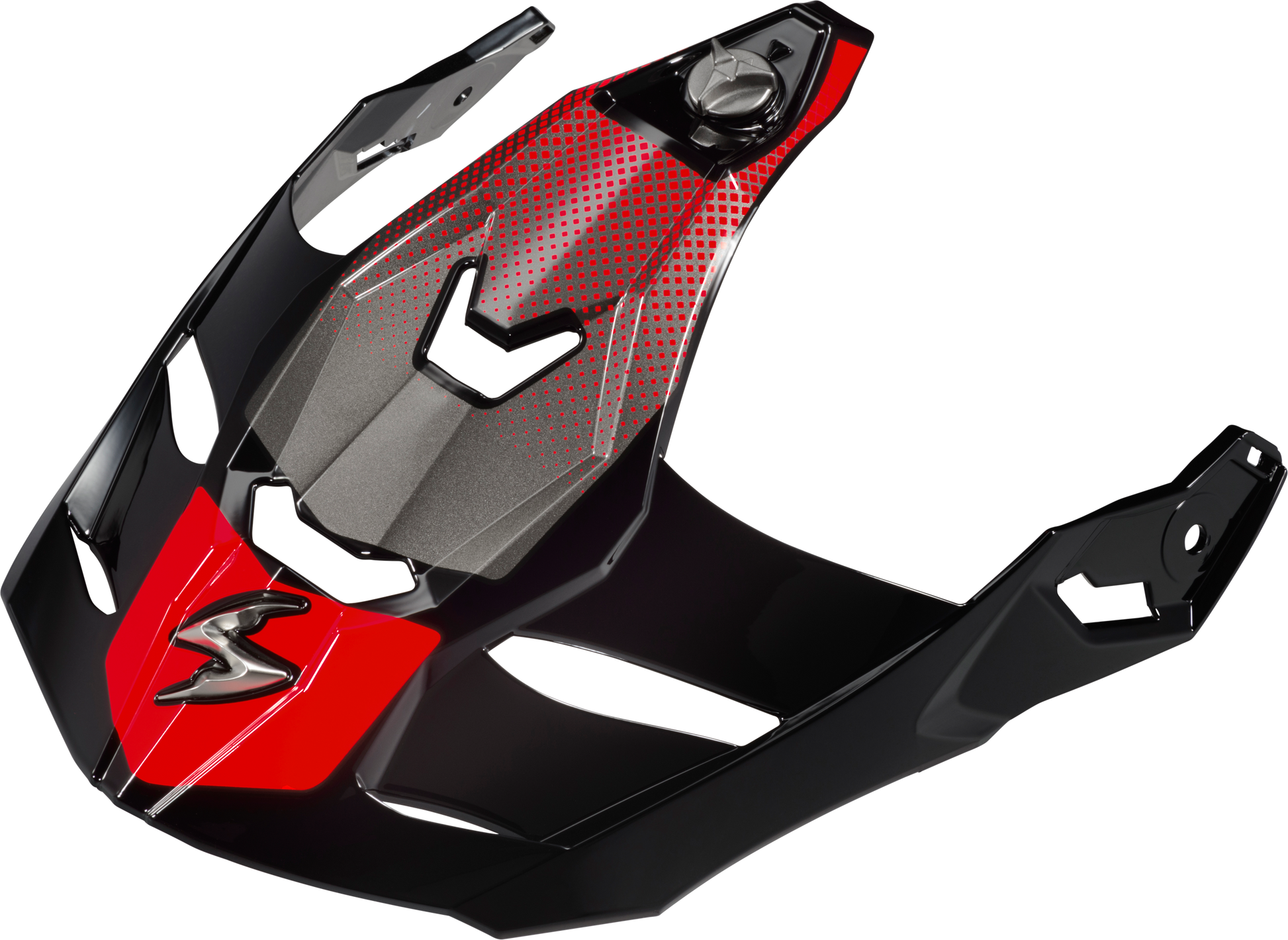 ScorpionEXO XT9000 Carbon Peak Visor Set Trailhead Dark Red * Heavy-Duty Adventure Helmet with Advanced Aerodynamics and Custom Fit