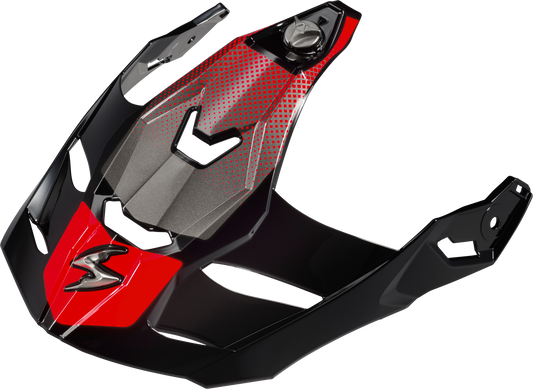 ScorpionEXO XT9000 Carbon Peak Visor Set Trailhead Dark Red * Heavy-Duty Adventure Helmet with Advanced Aerodynamics and Custom Fit