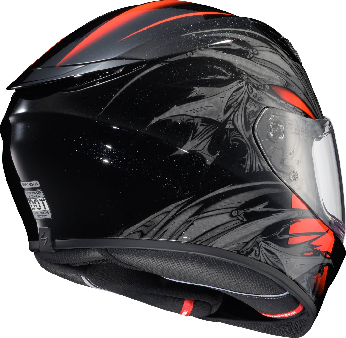 Scorpion EXO Exo R430 Wyvern Black and Red Medium Full Face Helmet