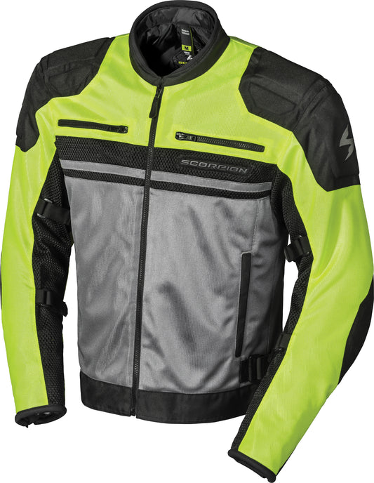 Scorpion EXO Vortex Air Mesh Hi Vis Jacket Large - Breathable Safety Gear